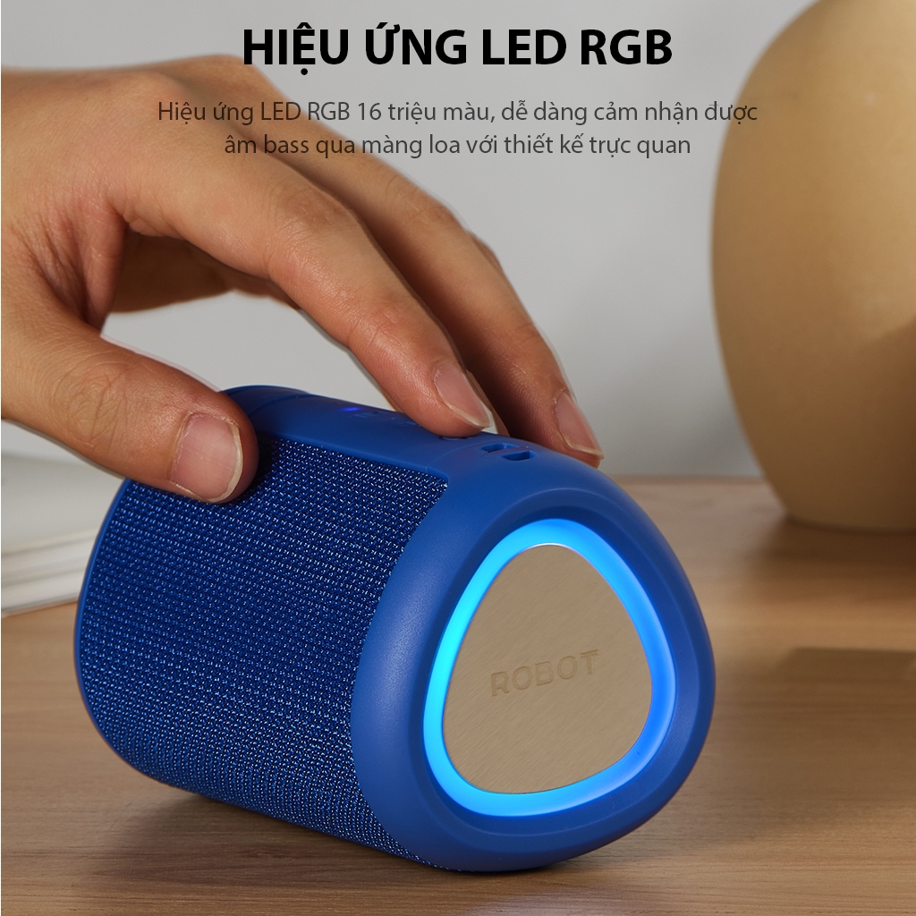 Loa Bluetooth Mini ROBOT RB120 Hồng Matte phiên bản giới hạn Công Suất 5W Đèn Led RGB Hỗ Trợ Kết Nối Thẻ Nhớ | BigBuy360 - bigbuy360.vn