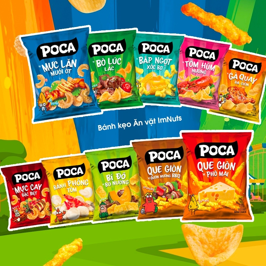 Snack Bim Bim Poca Đầy Đủ Vị gói 30 gram