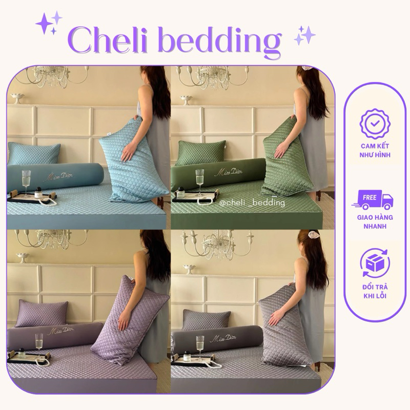 Bộ Ga Gối Lụa Tencel Trần Bông Bo Chun 4 Món Cao Cấp - Bộ Ga Giường Lụa Cao Cấp - Set Ga Lụa Tencel 