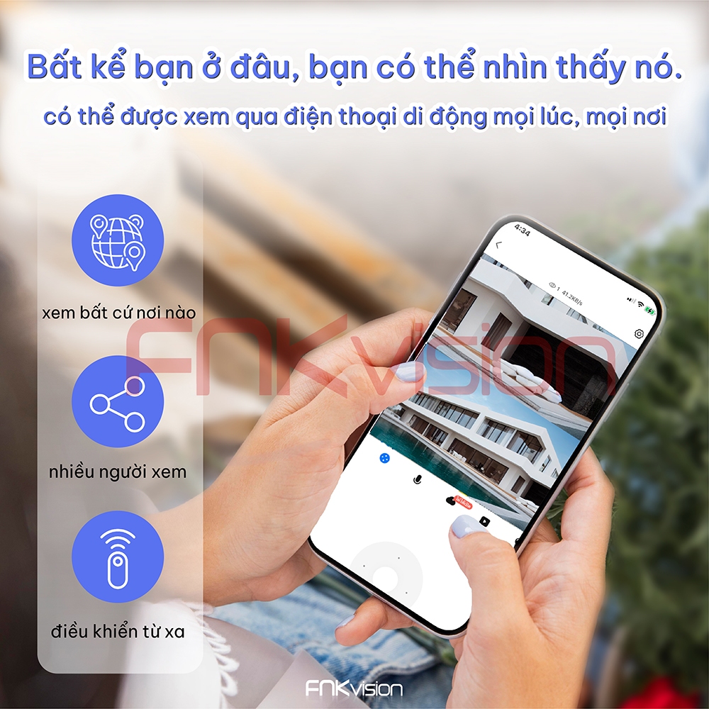 Camera IP Yoosee 2 MẮT XEM 2 MÀN HÌNH cùng lúc Fnkvision 12MPX xoay 360 độ,xem đêm có màu, BẢO HÀNH 1 NĂM | BigBuy360 - bigbuy360.vn