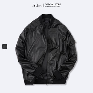  Áo Khoác Bomber Da Nam ATINO Chất Da Biker Dày Dặn Siêu Ấm Phong Cách Đường Phố Chuẩn Form AD1.6497 