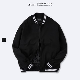  Áo Khoác Nỉ Dạ Bomber Nam ATINO Hàn Quốc Phong Cách Trẻ Trung Chuẩn Form AD1.8997 