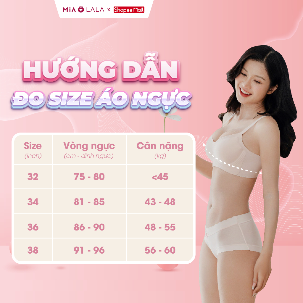 Áo ngực su đúc cao cấp không gọng đệm dày 2,5cm nâng ngực MIALALA 2292 FA05072292