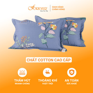 Cặp vỏ gối nằm Forever Common 45x65 chất liệu Cotton thoáng mát thấm hút mồ hôi không kích ứng