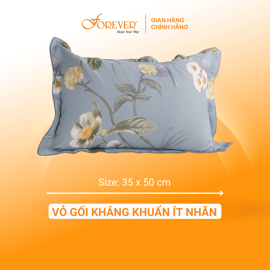 Vỏ gối nằm Tencel Forever Elegant 35x50 cao cấp kháng khuẩn mềm mịn mát