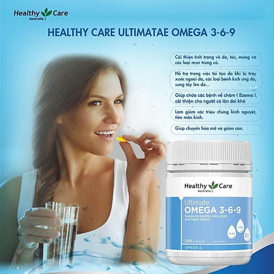 Viên uống hỗ trợ tim mạch huyết áp healthy care orihiro omega 3 6 9