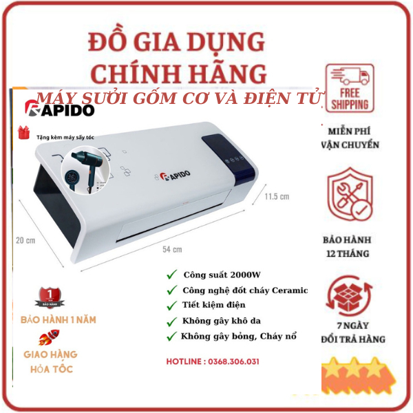 [ Hỏa Tốc ]Máy sưởi gốm cơ và điện tử Ferroli - Rapido, dùng phòng ngủ , nhà tắm ,lắp đặt rễ ràng