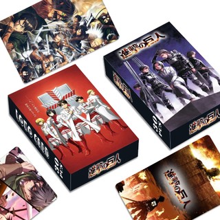 Hộp 30 thẻ card bo góc anime Attack On Titan