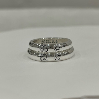 Couple rings Thỏ cute freesize nhẫn k có khắc ngày ạ