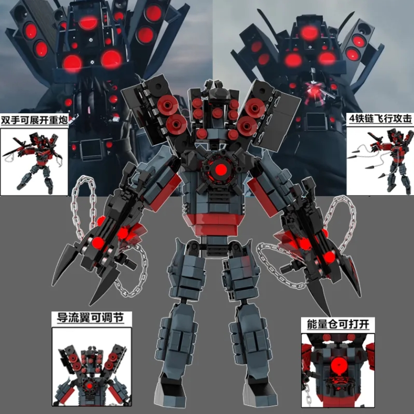 Titan TV King Trở Lại Tương thích với Dr. Toilet Man vs. Ba Thân Màn Hình Người Đàn Ông Khối Xây Dựng Máy Khoan Điệ