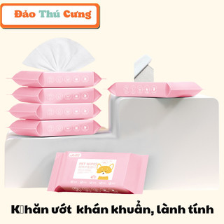 Khăn giấy ướt kháng khuẩn vệ sinh cho Chó Mèo - Đảo Thú Cưng