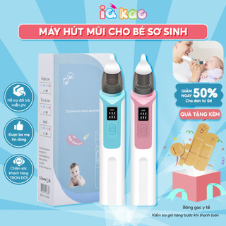 Máy hút mũi 6 chế độ cho bé cầm tay cao cấp Màu xanh hồng vệ sinh mũi Đầu hút silicone an toàn cho bé IQKAO