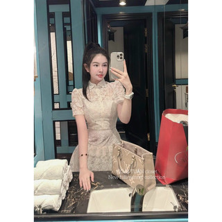 Váy ren xếp ly xòe 2 lớp