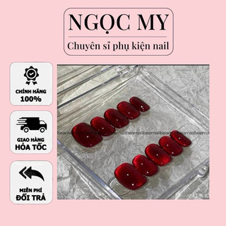 Sơn mắt mèo Đỏ kim cương, mắt mèo 9D sơn gel móng tay