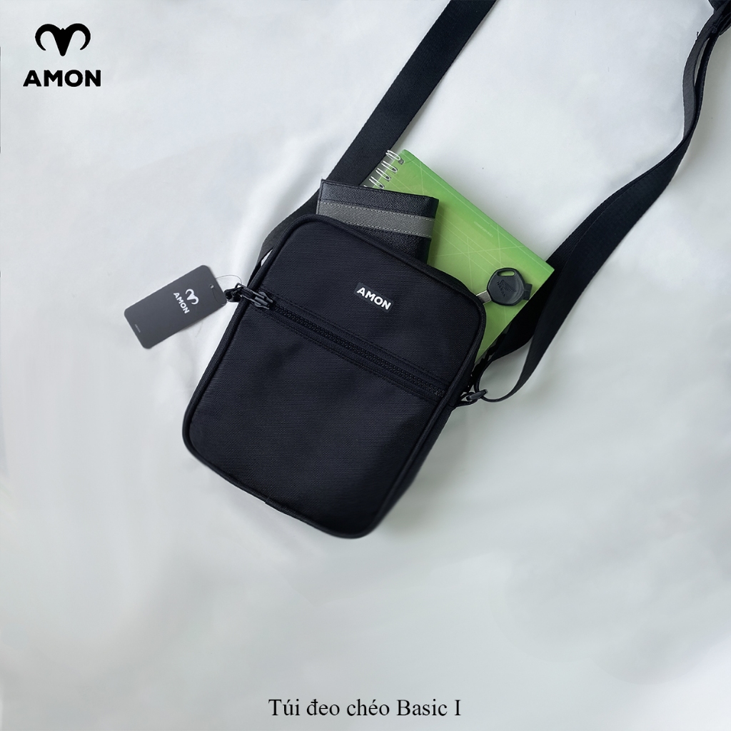 Túi Đeo Chéo Nam Nữ Đơn Giản Basic I - Vải Polyeste cao cấp Trượt Nước - AMON