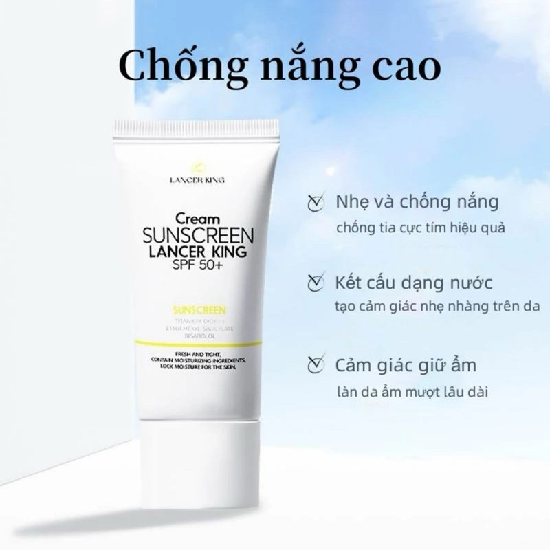 KEM CHỐNG NẮNG Lancer king SPF 50 + PA +++