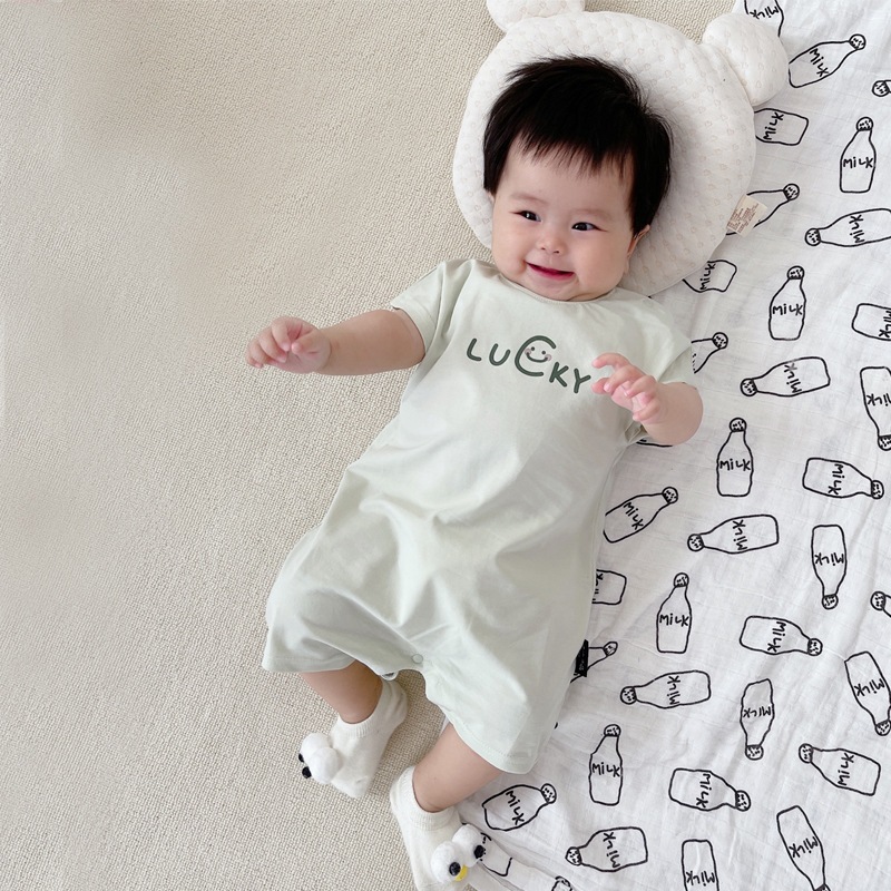 Body Đùi In Hình Vịt Cool Ngầu Cho Bé, Bộ Liền Thân Cộc Tay Chất Thun Lạnh Thoáng Mát, Bodysuit Sơ Sinh 3-12kg