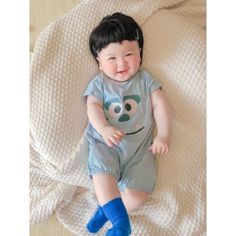 Body Đùi In Hình Vịt Cool Ngầu Cho Bé, Bộ Liền Thân Cộc Tay Chất Thun Lạnh Thoáng Mát, Bodysuit Sơ Sinh 3-12kg