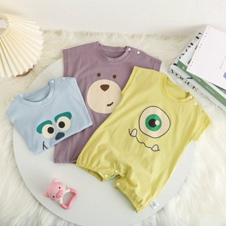 Body Đùi In Hình Đáng Yêu, Bộ Liền Thân Cộc Tay Chất Thun Lạnh Thoáng Mát, Bodysuit Sơ Sinh 3-12kg