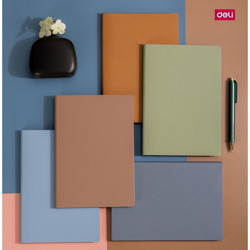 Sổ tay da PU màu A5 80 trang Deli 22263