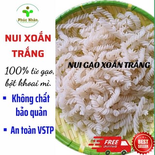 Nui xoắn trắng mau mềm, dai ngon.