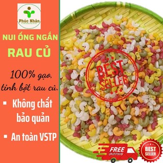 Nui ống ngắn rau củ.