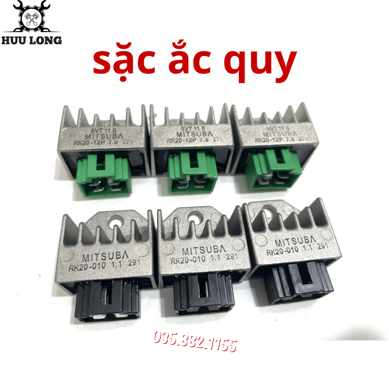Cục Sạc Xe Máy Hãng Mitsuba Cho Dòng Xe Honda Và Yamaha, Sạc Ắc Quy Hàng Mới