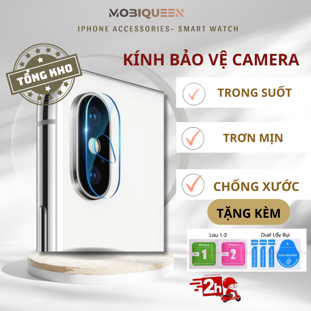 KÍNH CƯỜNG LỰC CAMERA IP X/XS/XSMAX/ XR/7PL/8PL//PRO/PROMAX  .