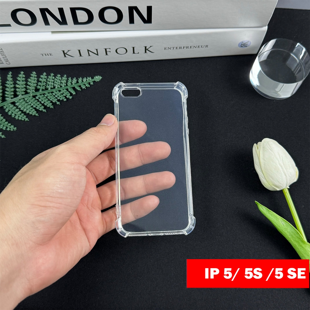 Ốp iPhone IP 5 5S 5 SE Bảo Vệ Cam, Chống Sốc, Trong Suốt, Silicon