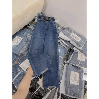 Baggy jeans co giãn ống đứng rách gấu 1line