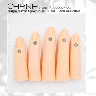 SET 5 NGÓN TAY HỌC ĐẮP GEL - ĐẮP BỘT - NGÓN TAY LÀM MẪU