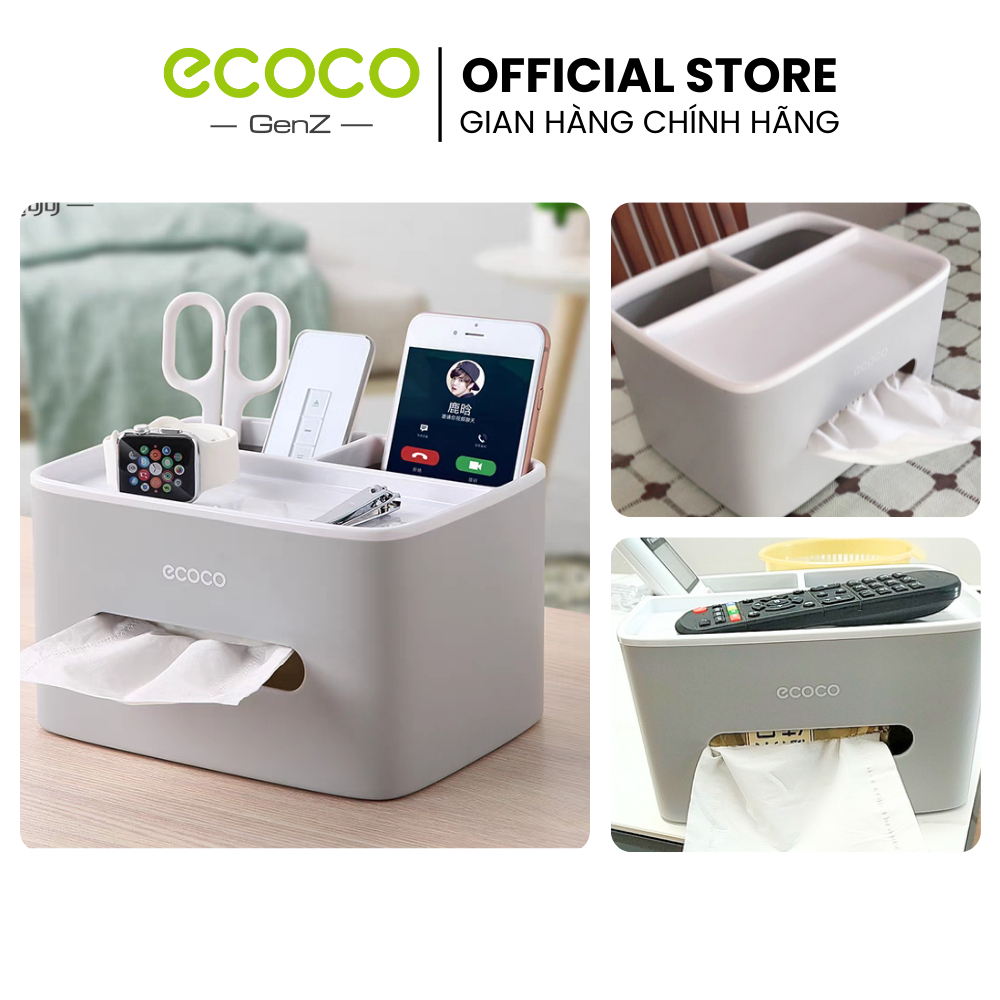 Hộp đựng giấy ăn ECOCO E1602 đa năng cao cấp