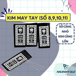 (Túi 10 kim) Kim may tay, may quần áo các số 8 - 9 - 10 -11