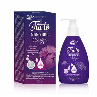 Dung Dịch Vệ Sinh Tía Tô Nano Bạc Collagen 150ml( Chai Dẹp)