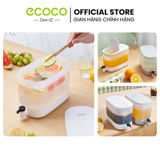 Bình nước tủ lạnh ECOCO 4L có vòi chịu nhiệt độ cao, đựng nước ép, trái cây cao cấp tiện dụng 2212 GZ