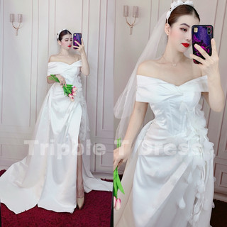 Đầm maxi cưới TRIPBLE T DRESS cho dâu xinh đi bàn nhẹ nhàng - size S/M/L