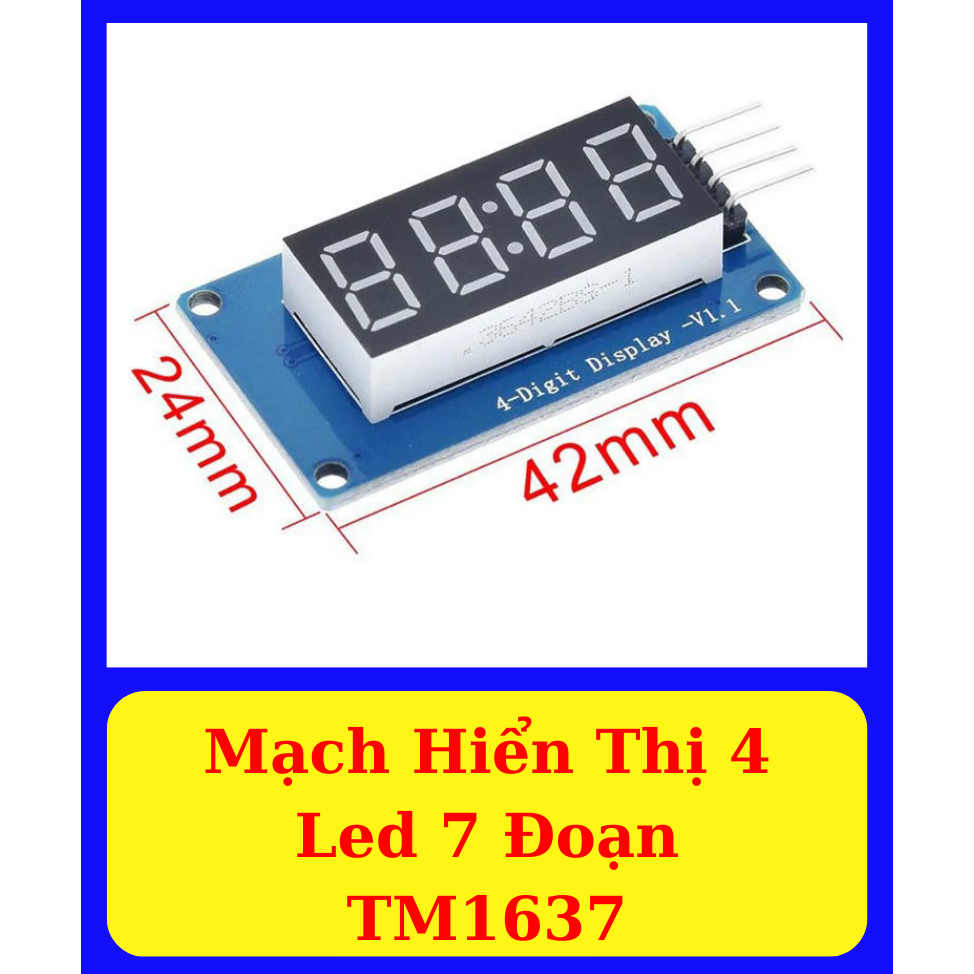Mạch Hiển Thị 4 Led 7 Đoạn TM1637