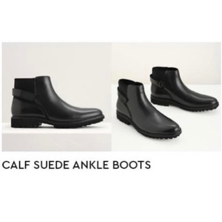 Giày boots nam màu đen pedro authentic calf suede ankle