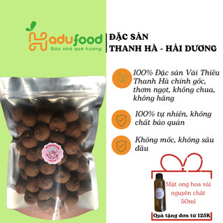 Vải thiều Thanh Hà sấy khô, quả đều, thơm ngọt, không chua, không hăng - HADUFOOD