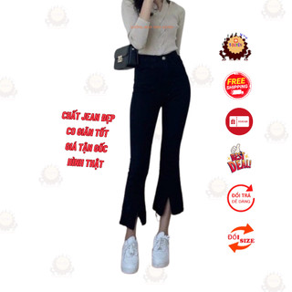 quần jean nữ ống loe nhiều mẫu nhiều màu chất giãn lưng cao phong cách thời trang xu hướng mới, quần bò nữ lai loe bO09