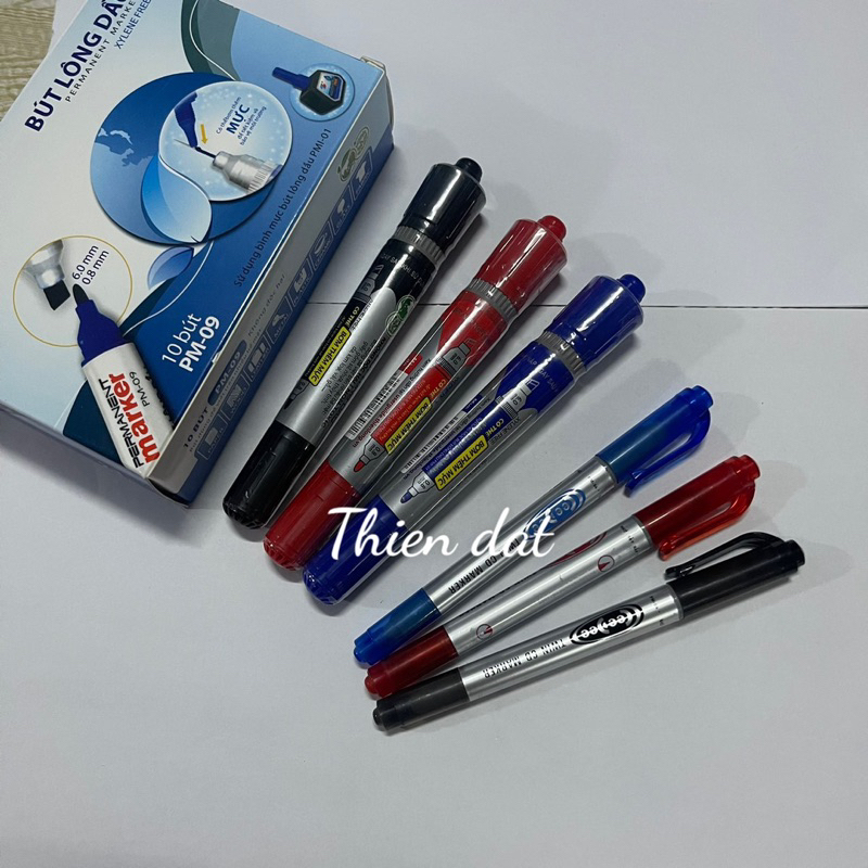 Bút lông dầu Thiên Long lớn - nhỏ (PM09 - PM04) | BigBuy360 - bigbuy360.vn
