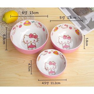 🌸CHÉN BÁT TÔ TRÒN HELLO KITTY DOREMON