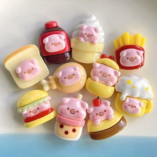 Charm đồ ăn hình heo đáng yêu