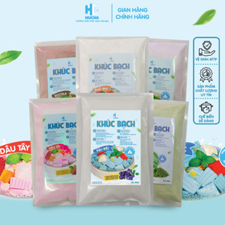 Bột khúc bạch gói 100g siêu ngon hấp dẫn 6 vị - Khúc bạch phô mai matcha socola khoai môn dâu đậu biết,nguyên liệu Hucha