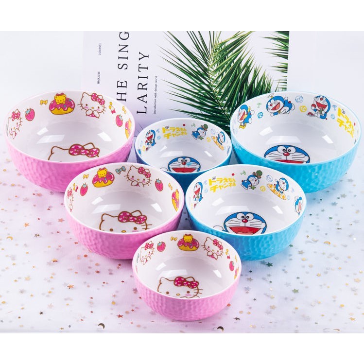 🌸CHÉN BÁT TÔ TRÒN HELLO KITTY DOREMON