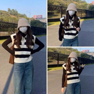 Áo ba lỗ kẻ sọc đen