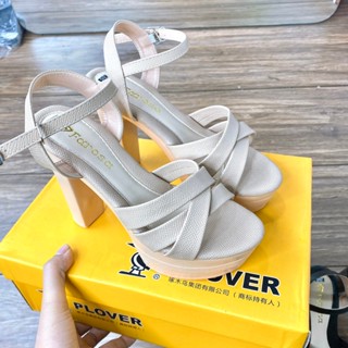 Giày Sandal Cao Gót Nữ Đế Đúp 12 Phân, Guốc Nữ Đế Đúp Quai Chéo 12cm Thanh Lịch