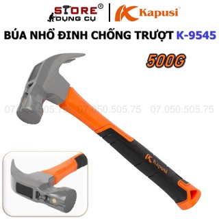 Búa nam châm mồi đinh đầu tròn chống trượt Kapusi K-9545, Búa nhổ đinh đầu búa nặng 500g, búa đóng đinh cao cấp
