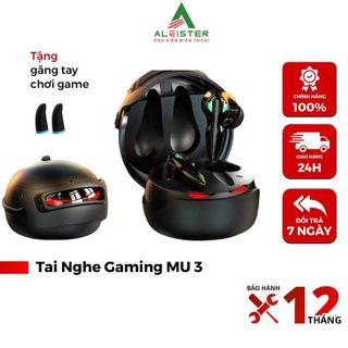 Tai nghe gaming bluetooth mu 3 hình nón pubg v5.3- âm thanh sắc nét - độ trễ cực thấp - chính hãng hd design