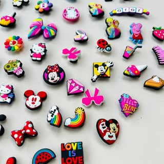 SET 8 CÁI Jibbitz sticker gắn dép cross trẻ em , phụ kiện icon charm gắn dép đáng yêu cho bé GÁI